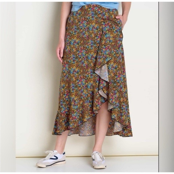 Toad&Co Floral Sunkissed Wrap Skirt - Picture 1 of 14